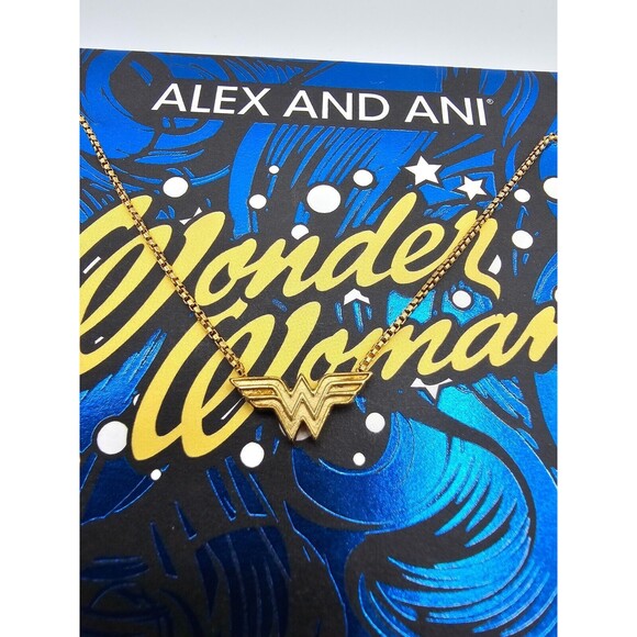 NEW w/ Tags Alex and Ani Wonder Woman Necklace 14k Gold Plate MSRP: $88 - Picture 2 of 4